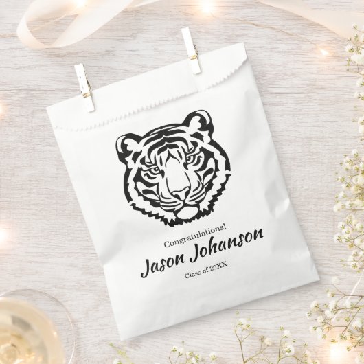 Tijger Mascot Thema Afstuderen Favor Bag Reunion Bedankzakje (Geknipt)