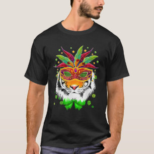 Tijger Masker Cute Mardi Gras Tiger St Patrick's D T-shirt