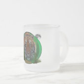 tijger matglas koffiemok (Voorkant rechts)