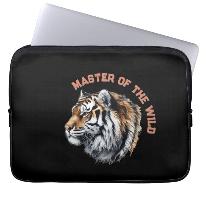 Tijger Meester van de Wildernis Laptop Sleeve (Voorkant)