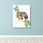 tijger meisje oerwoud canvas afdruk (Insitu (Houten vloer))