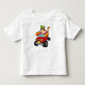 Tijger met auto kinder shirts (Voorkant)