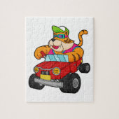 Tijger met auto legpuzzel (Verticaal)