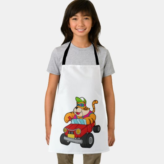 Tijger met auto schort (Insitu)