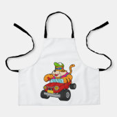 Tijger met auto schort (Voorkant)