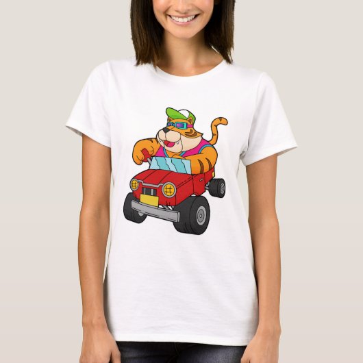 Tijger met auto t-shirt (Voorkant)