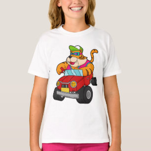 Tijger met auto t-shirt