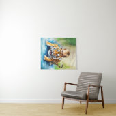 Tijger met baby jongen Tapestry Wandkleed (In Situ (horizontaal))