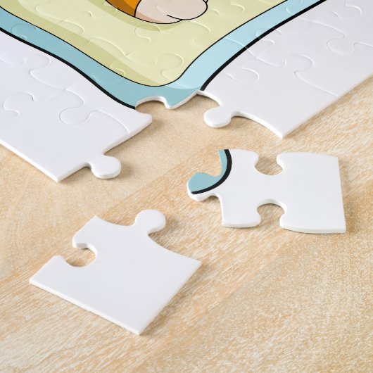 Tijger met Baby melkfles Legpuzzel (Zijkant)