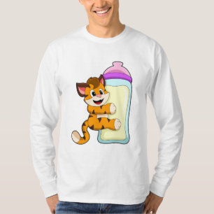 Tijger met Baby melkfles T-shirt