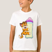 Tijger met Baby melkfles T-shirt (Voorkant)