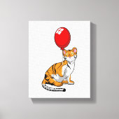 Tijger met ballon canvas afdruk (Voorkant)