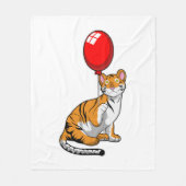 Tijger met ballon fleece deken (Voorkant)
