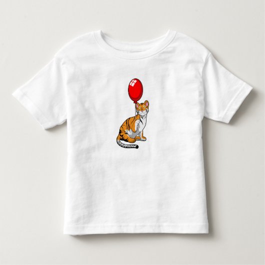 Tijger met ballon kinder shirts (Voorkant)