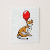 Tijger met ballon legpuzzel (Verticaal)