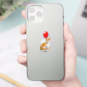 Tijger met ballon sticker (Telefoon)