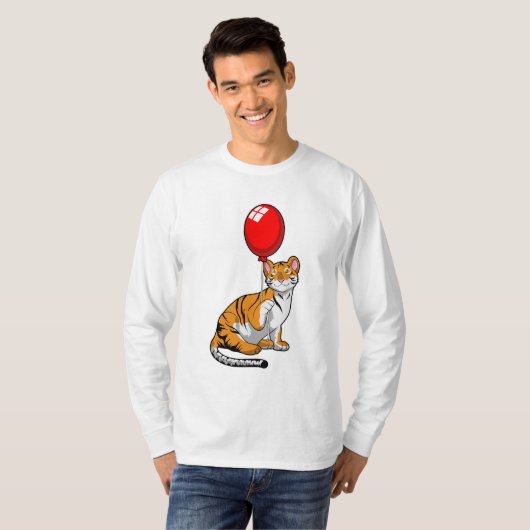 Tijger met ballon t-shirt (Voorkant volledig)