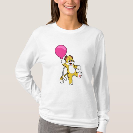 Tijger met ballon t-shirt (Voorkant)