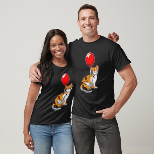 Tijger met ballon t-shirt (Unisex)