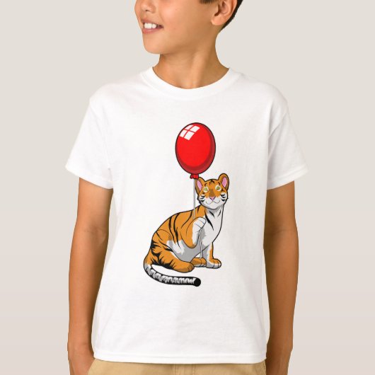 Tijger met ballon t-shirt (Voorkant)