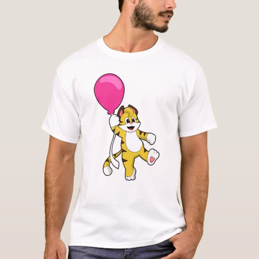 Tijger met ballon t-shirt (Voorkant)