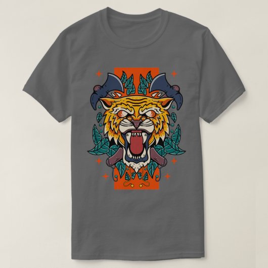 tijger met bijl op de achtergrond Classic TShirt (Design voorkant)