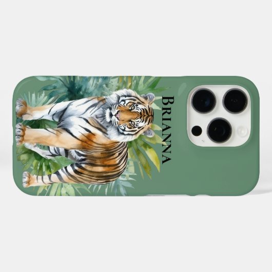 Tijger met bladeren Case-Mate iPhone case (Achterkant (horizontaal))