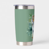 Tijger met bladeren geïsoleerde drinkbeker (Rechts)