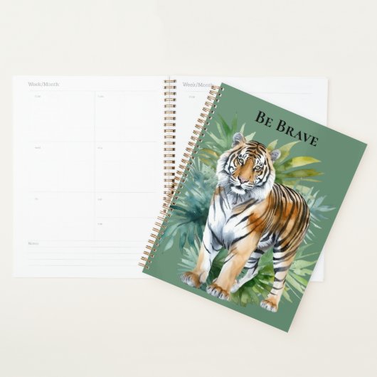Tijger met bladeren planner (Display)