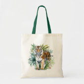 Tijger met bladeren tote bag (Voorkant)