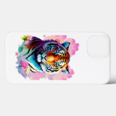 Tijger met bloemen Case-Mate iPhone case (Achterkant (horizontaal))