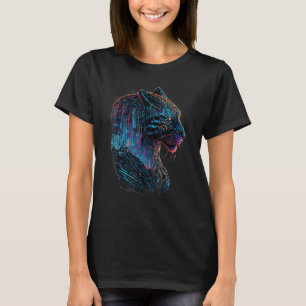 tijger met cyberpunk Stad Japanse stijl voor Gamin T-shirt