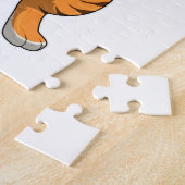 Tijger met Daisy Flower Legpuzzel (Zijkant)