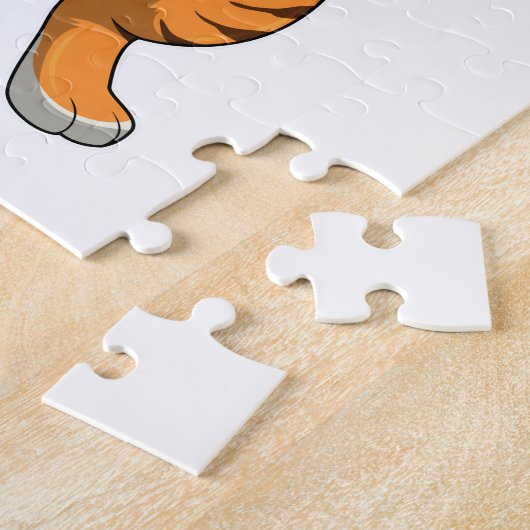 Tijger met Daisy Flower Legpuzzel (Zijkant)