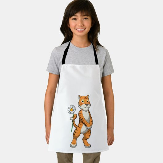 Tijger met Daisy Flower Schort (Insitu)