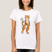 Tijger met Daisy Flower T-shirt (Voorkant)