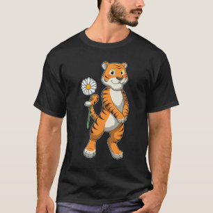 Tijger met Daisy Flower T-shirt