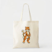 Tijger met Daisy Flower Tote Bag (Voorkant)