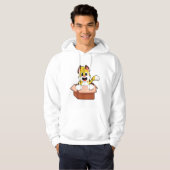 Tijger met doos hoodie (Voorkant volledig)