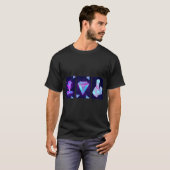Tijger met driehoekssymbool dat naar beneden wijst t-shirt (Voorkant volledig)