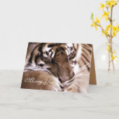 Tijger met een heart_ kaart (Gele Bloem)