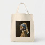 Tijger met een Pearl Earring Tote Bag (Voorkant)