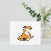 Tijger met hart briefkaart (Staand voorkant)