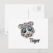 Tijger met hart briefkaart (Voorkant / Achterkant)