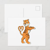 Tijger met Hart Briefkaart (Voorkant / Achterkant)