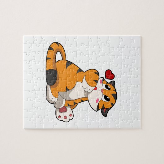 Tijger met hart legpuzzel (Horizontaal)