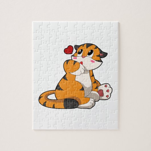 Tijger met hart legpuzzel (Verticaal)