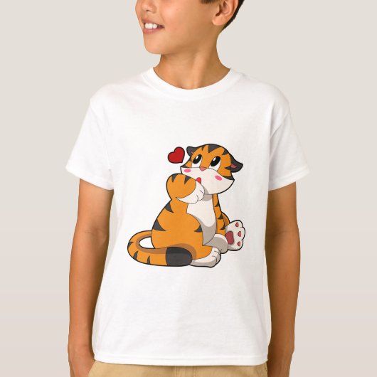 Tijger met hart t-shirt (Voorkant)