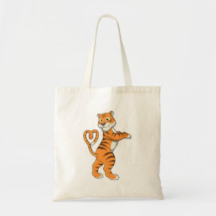 Tijger met hart tote bag