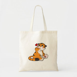 Tijger met hart tote bag